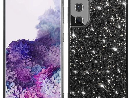 Samsung Galaxy S21 FE (5G) Plastik Cover m. Glitter - Sort Online Sale