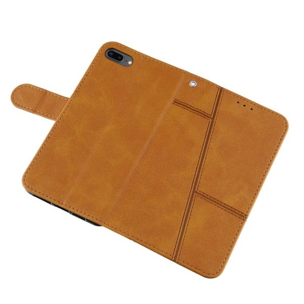 iPhone 8 Plus   7 Plus Læder Cover m. Pung og Strop - Brun Supply