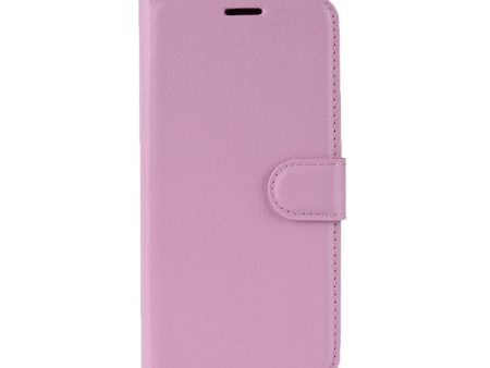 Samsung Galaxy A71 Litchi Læder Cover m. Pung - Lyserød Cheap