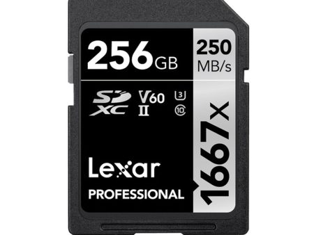 Lexar Professional 1667x 256GB SDXC UHS-II Card For Sale