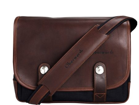 Oberwerth Freiburg Medium Photo Bag - Cordura Leather - Black Dark Brown Online now