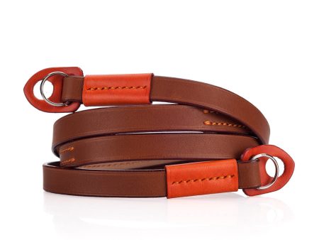 Arte di Mano Comodo Neck Strap, 95cm - Novonappa Tan with Buttero Orange Accents Cheap