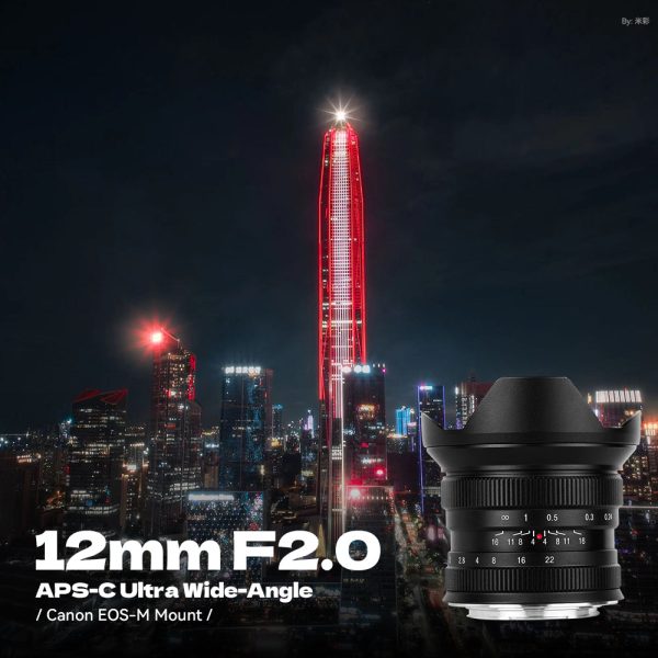 12mm F2.0 Ultra Wide-Angle Big Aperture APS-C Manual Focus Mirrorless Cameras Lens, Fit for Canon EOS-M Mount Online Sale