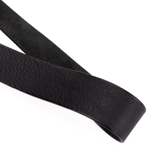 Arte di Mano Boa Neck Strap, 95cm - Minerva Black with Black Stitching Discount