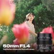 50mm F1.4 Manual Focus Prime Lens for Panasonic Olympus Micro 4 3 Mirrorless Cameras, APS-C MF Large Aperture Standard Fixed Lens, Fit for LUMIX G7, GX85, GX9, G95, GH5, GH6, G100, G9 Supply