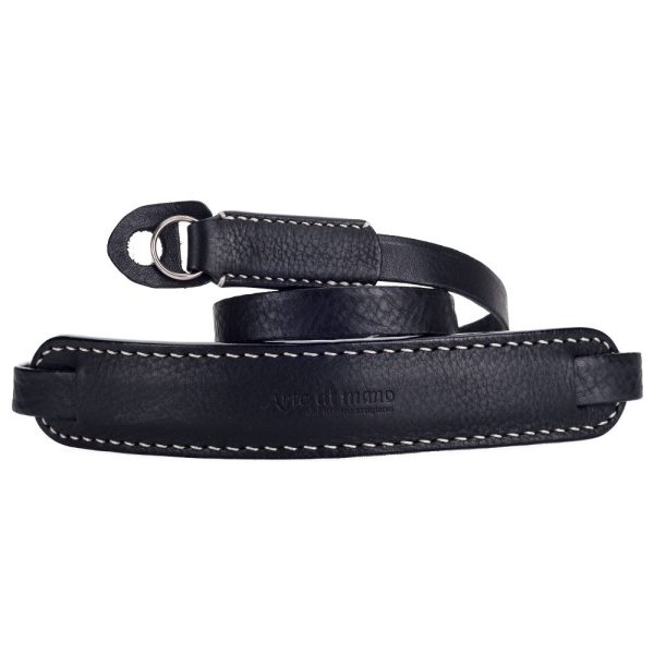 Arte di Mano Classic Neck Strap, 95cm - Minerva Black with White Stitching Online