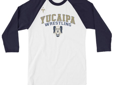 Yucaipa Wrestling 3 4 sleeve raglan shirt on Sale