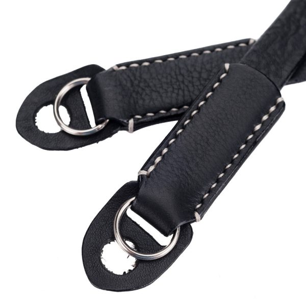 Arte di Mano Classic Neck Strap, 95cm - Minerva Black with White Stitching Online