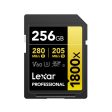 Lexar Professional 1800x 256GB SDXC UHS-II, U3, Gold Series Fashion