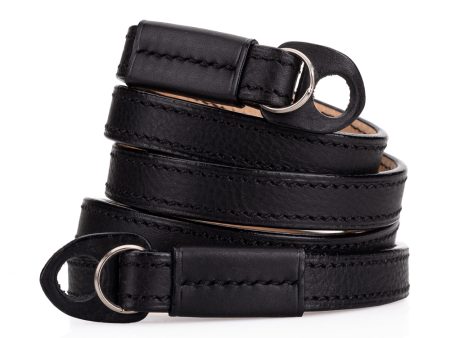 Arte di Mano Comodo Neck Strap, Reinforced, XL, 120cm - Minerva Black with Black Stitching Online Sale