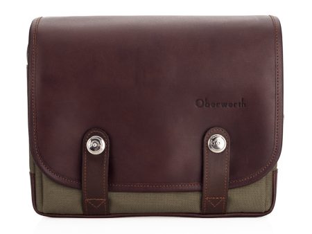 Oberwerth Freiburg Medium Photo Bag - Cordura Leather - Olive Dark Brown For Cheap