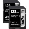 Lexar Professional 1667x 128GB SDXC UHS-II Card 2 Pack Online now