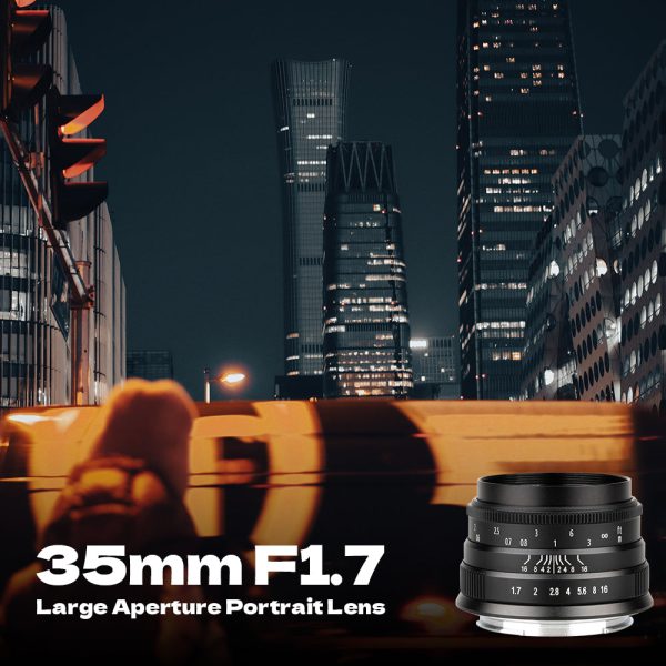 35mm F1.7 Wide-Angle Manual Focus Prime Lens for Panasonic Olympus Micro 4 3 Mirrorless Cameras, MFT APS-C Large Aperture, Fit for LUMIX G7, G7KS, GX85, GX9, G95, GH5, GH6, G100, G9 Online now