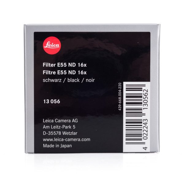 Leica E55 ND 4-Stop 16x Filter, Black For Cheap