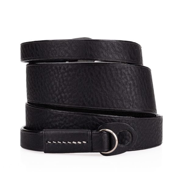 Arte di Mano Boa Neck Strap, 95cm - Minerva Black with White Stitching Online Sale