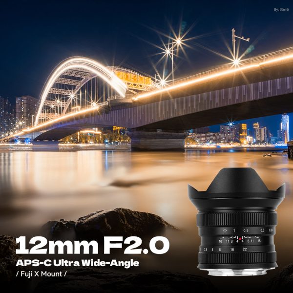 12mm F2.0 Ultra Wide-Angle Big Aperture APS-C Manual Focus Mirrorless Cameras Lens, Fit for Fuji X Mount Discount