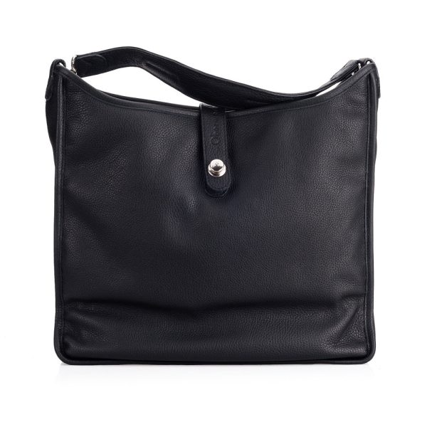 Oberwerth Kate Camera Business Bag, Black Leather with Silver Buckles, Clutch and Keywallet For Cheap