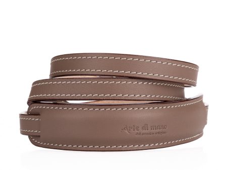 Arte di Mano Classic Neck Strap, Reinforced, 95cm - Swift Etoupe For Sale