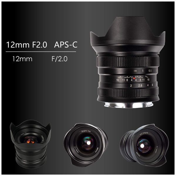 12mm F2.0 Ultra Wide-Angle Big Aperture APS-C Manual Focus Mirrorless Cameras Lens, Fit for Fuji X Mount Discount