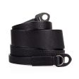 Arte di Mano Boa Neck Strap, 95cm - Minerva Black with Black Stitching Discount