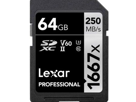 Lexar Professional 1667x 64GB SDXC UHS-II Card Hot on Sale