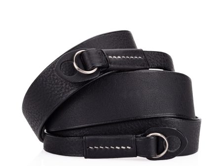 Arte di Mano Boa Neck Strap, XL, 120cm - Minerva Black with White Stitching Online Sale