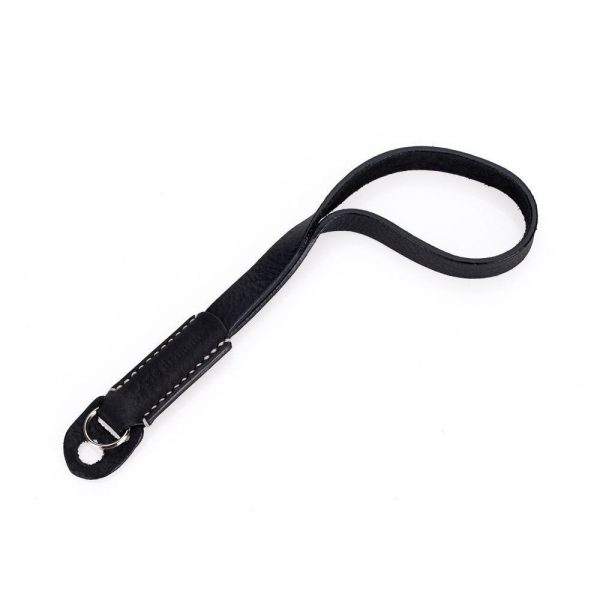 Arte di Mano Classic Hand Strap - Minerva Black with White Stitching Cheap