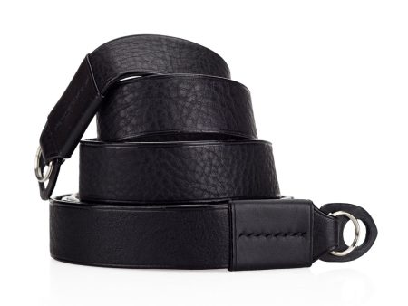 Arte di Mano Comodo Neck Strap, Wide, XL, 120cm - Minerva Black with Black Stitching Fashion