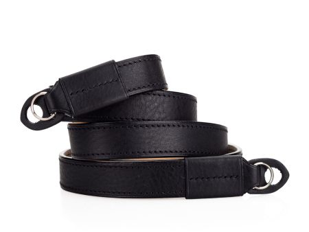 Arte di Mano Comodo Neck Strap, Wide, Reinforced, XL, 120cm - Minerva Black with Black Stitching Discount